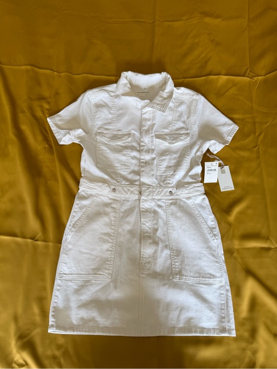 Good American Dresses & Skirts - Good American White Short-Sleeve Mini Shirt Dress